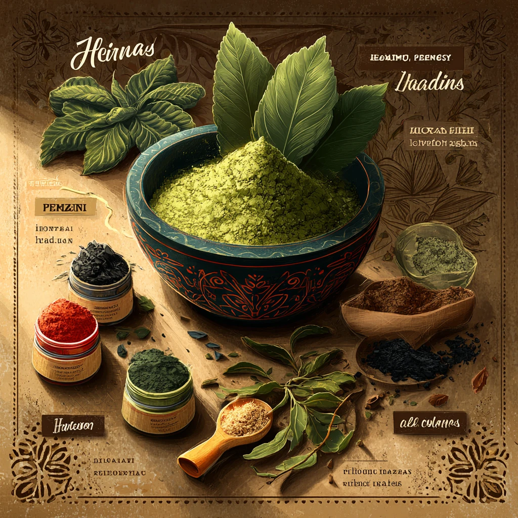 مقایسه انواع حنا: طبیعی، بی‌رنگ، مشکی و قهوه‌ای امیر