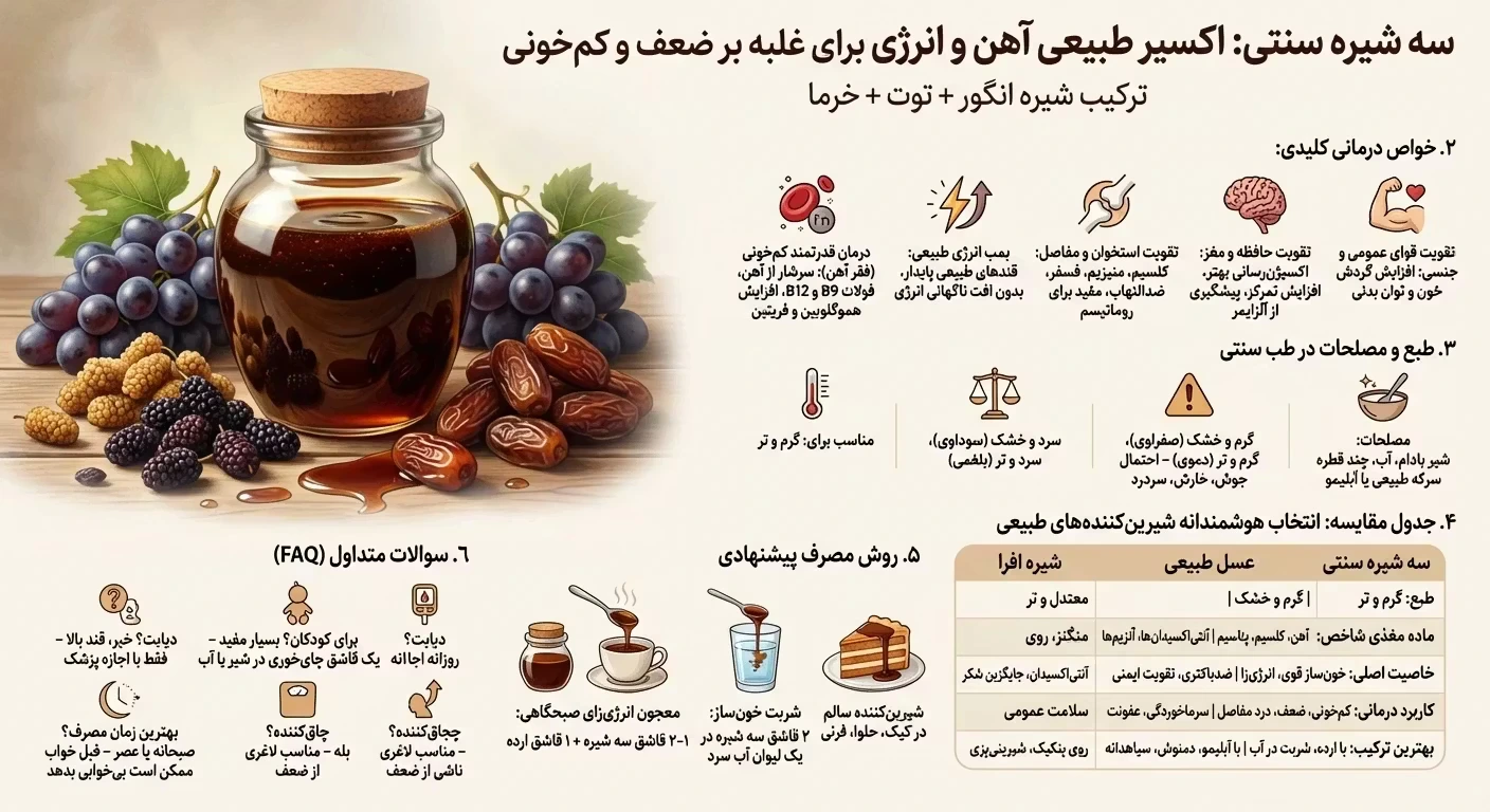 راهنمای مصرف سه شیره