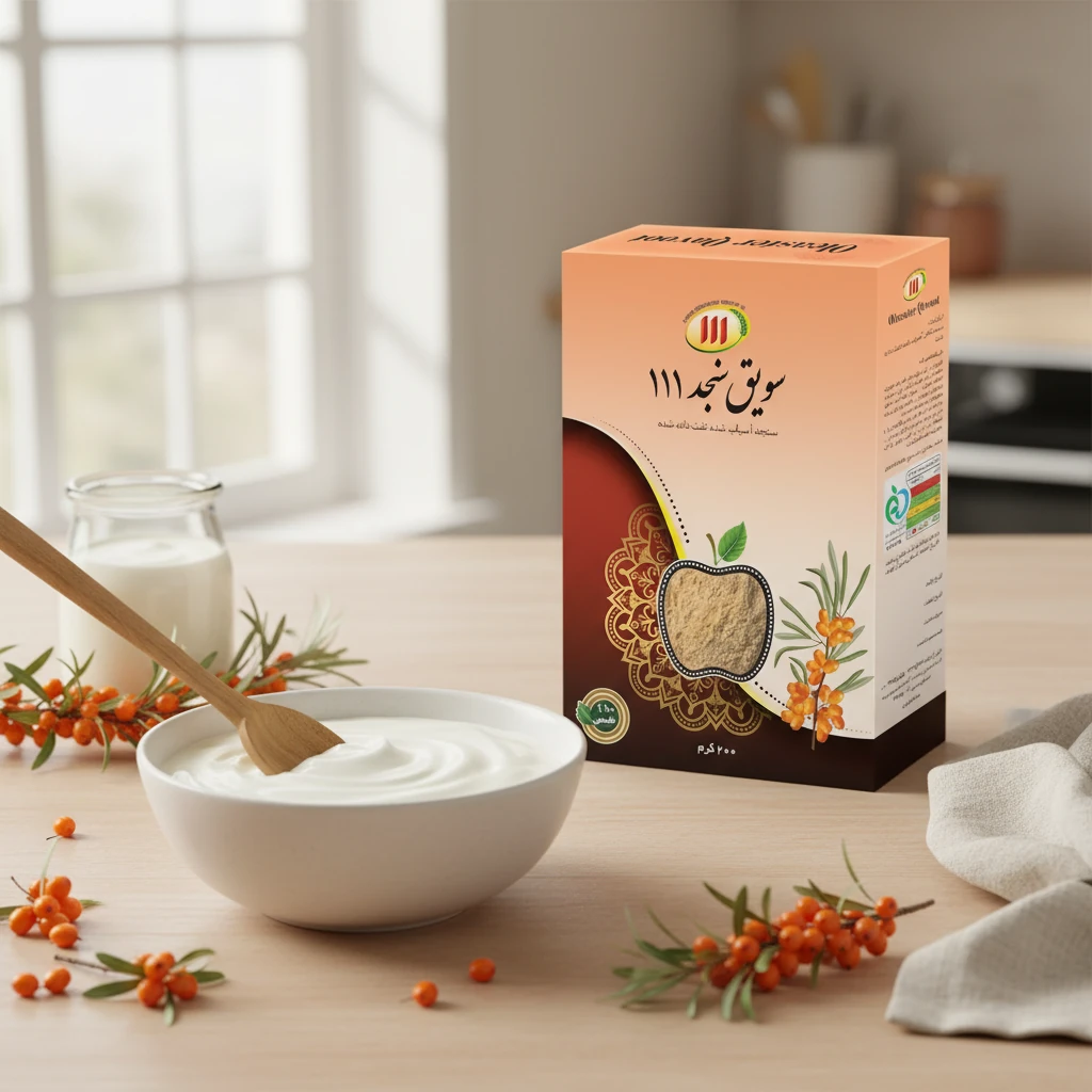  اضافه کردن پودر سویق سنجد به ماست پروبیوتیک به عنوان میان وعده