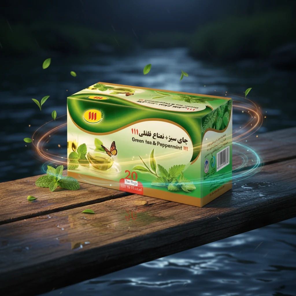 چای سبز و نعنا فلفلی
